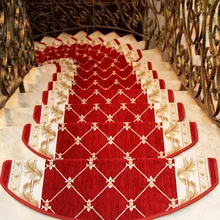 Sunnyrain 13 предметов лестницы Ковры Наборы для ухода за кожей сопротивление скольжению лестницы протектора коврики для ступенчатый 24x74 см подходит для 25 см Ширина лестницы