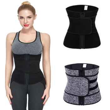 

Abdominal Belt High Compression Zipper Plus Size Latex Waist Cincher Corset Underbust Body Sweat Waist Trainer Corset