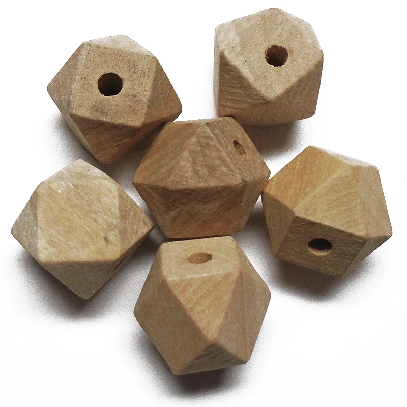 

ZIEENE 10PCs 20PCs 30PCs Natrual Color Octagonal Wood Beads Sewing Scrapbooking DIY Crafts Handmade 1 Hoke Wooden Button 14x14mm