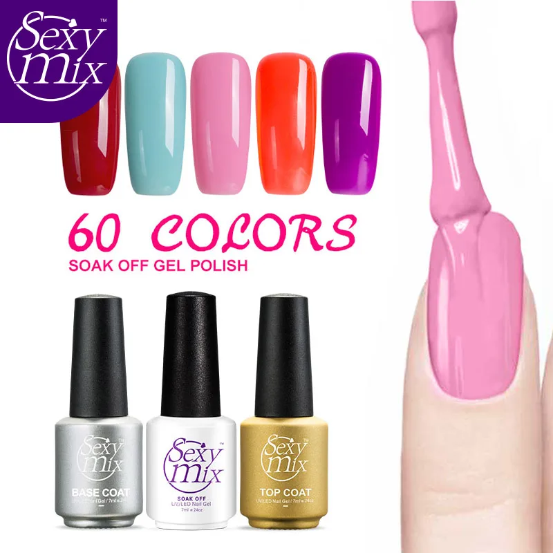 Sexy mix 7ML UV Gel Polish Soak off UV Gel Choose 1 Pcs for Long Lasting