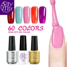 Sexy mix 7 ML Polaco ULTRAVIOLETA Del Gel Soak off Gel UV Elegir 1 Unids de Larga Duración LED/Esmalte de Uñas de Gel UV de Uñas de Gel 2016 Mejor Venta CALIENTE