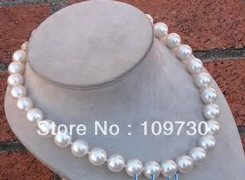 

Jewelry 001786 GENUINE 10-11MM SOUTH SEA WHITE PEARL NECKLACE 14KGP