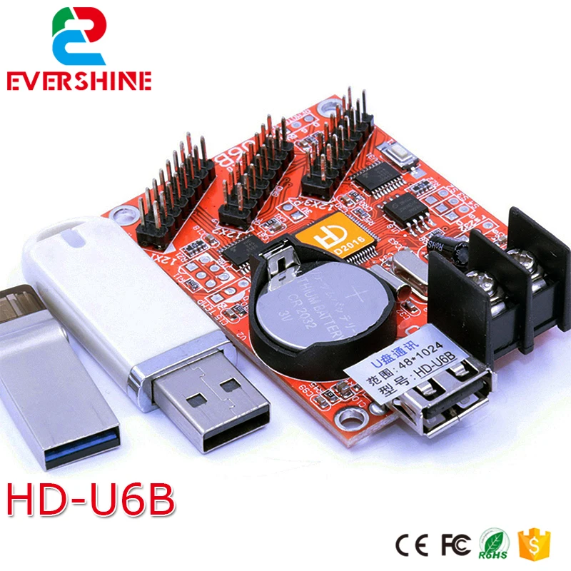 

U6B(before A40k) HD-U6B P10 Single and Dual color led panel controller Support 1024*48,cheapest control