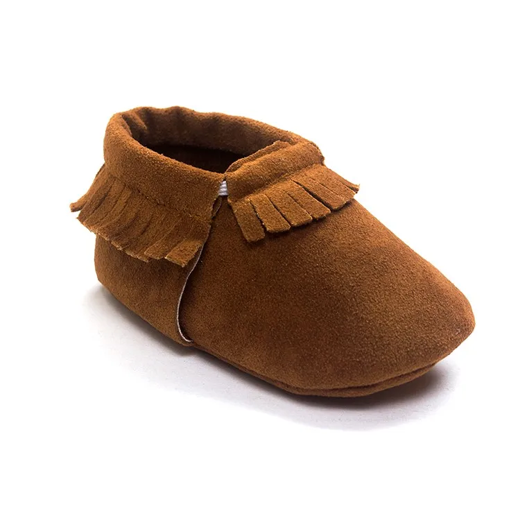 Baby's Soft Suede Tassel First Walkers