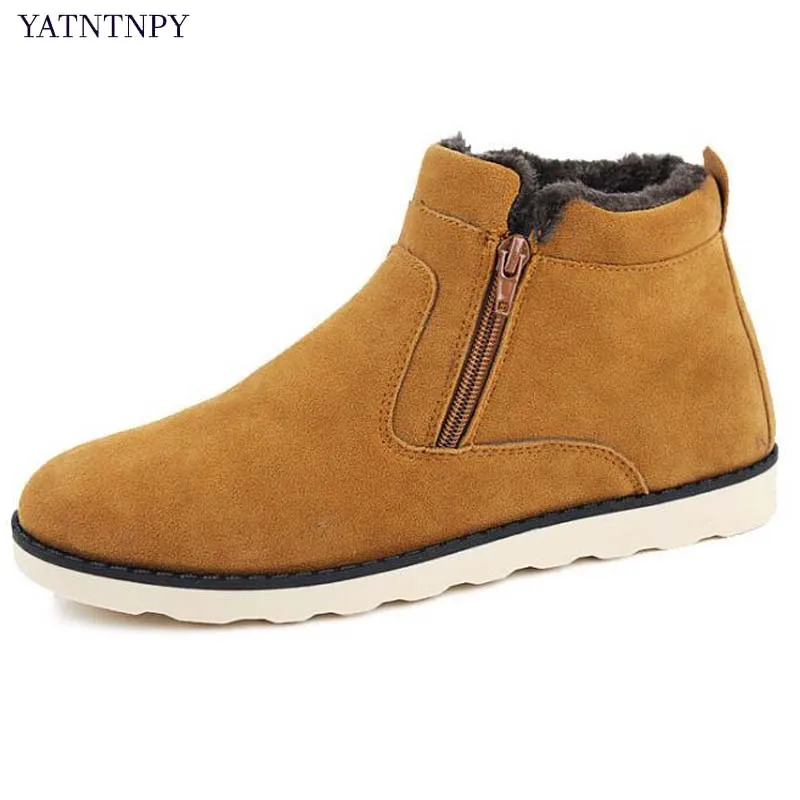YATNTNPY/мужские зимние теплые ботинки с мехом; большие размеры 37-47; Мужская обувь; повседневные короткие зимние ботинки унисекс; мужские кроссовки на платформе