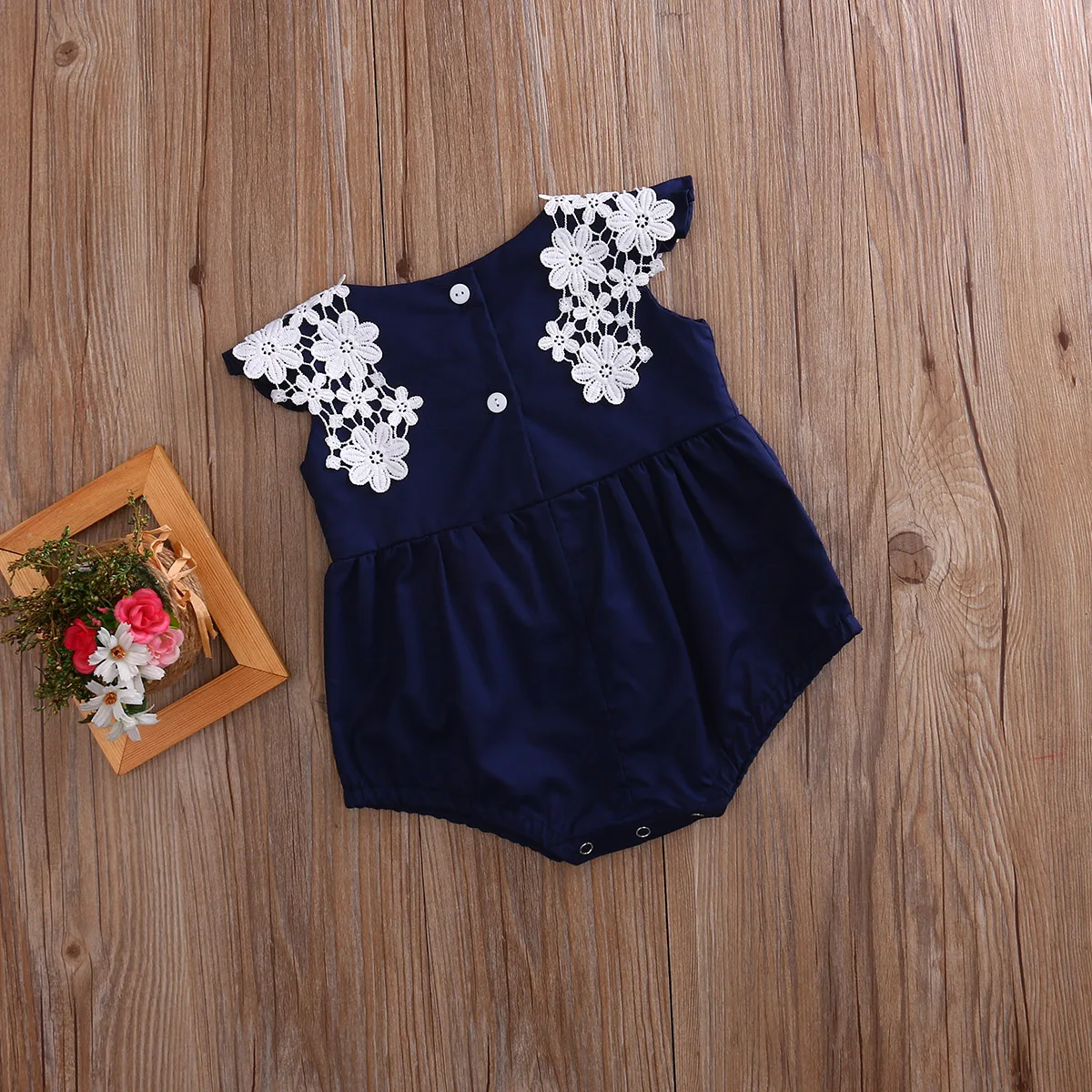 baby girl navy romper