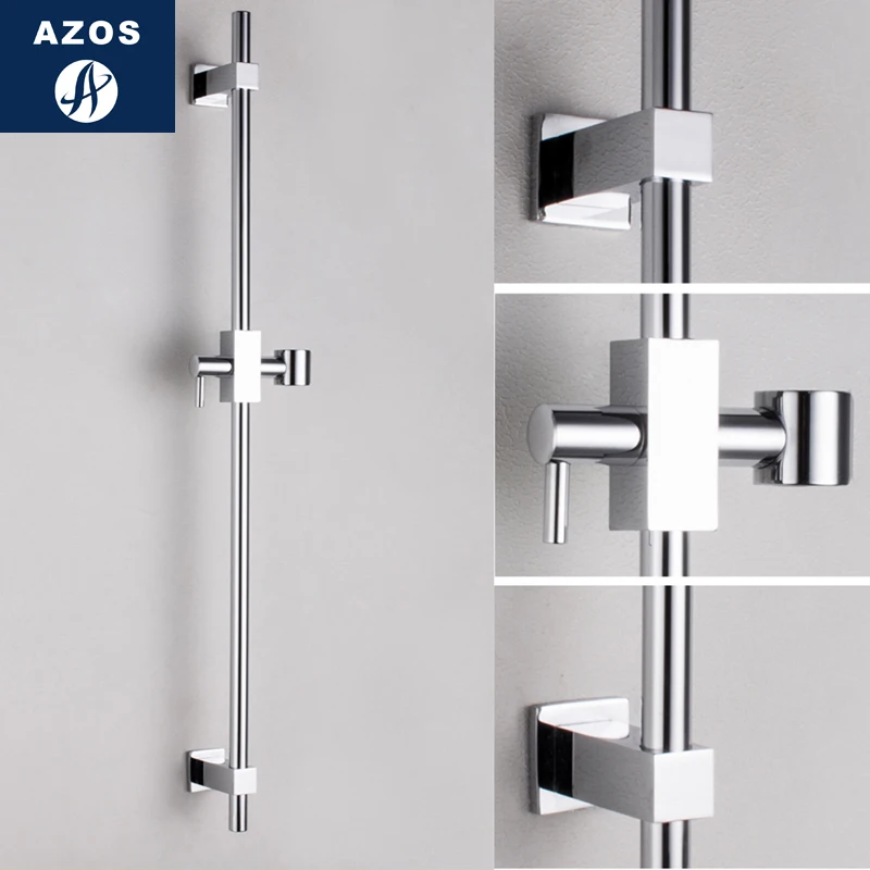 

Stainless Steel Slide Bars with Handheld Shower Bracket Height and Angle Adjustable, Brushed Steel HG004