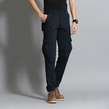 Новые мужские брюки-карго в стиле милитари, с карманами мешковатый, Мужские штаны, повседневные брюки, комбинезоны, армейские штаны