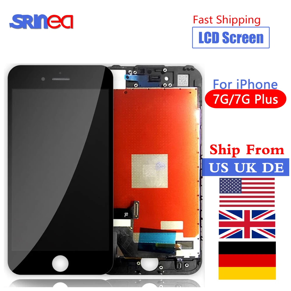 

AAA+++ For iPhone 7 7Plus LCD Screen Replacement High Quality i phone 7 Plus Display With 3D Touch Ship From US UK DE CN