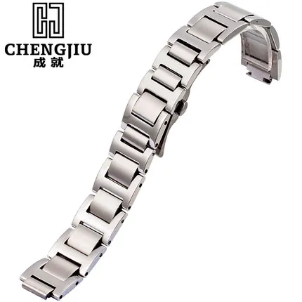 

Italy Metal Watch Band For Cartier/ Blue Balloon 14 18 20 mm Bracelet Belt Brush Steel Strap For Hours Convex Bretelle Orologio