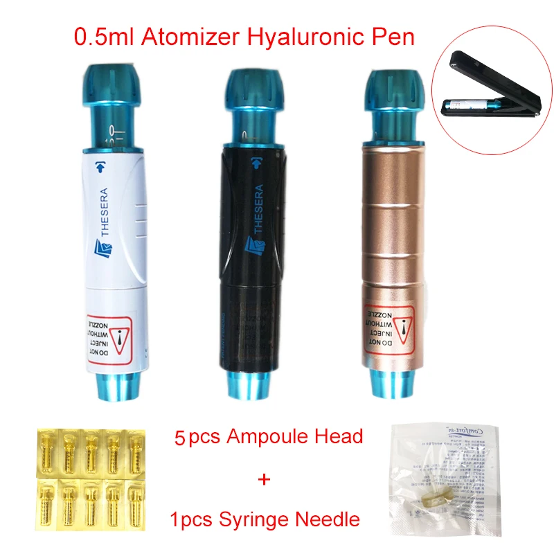 

0.5ML thesera Atomizer Hyaluronic Pen Adjust High Pressure Hyaluronic Pen for Wrinkle Removal Lip Lifting Loss Weight Skin Care