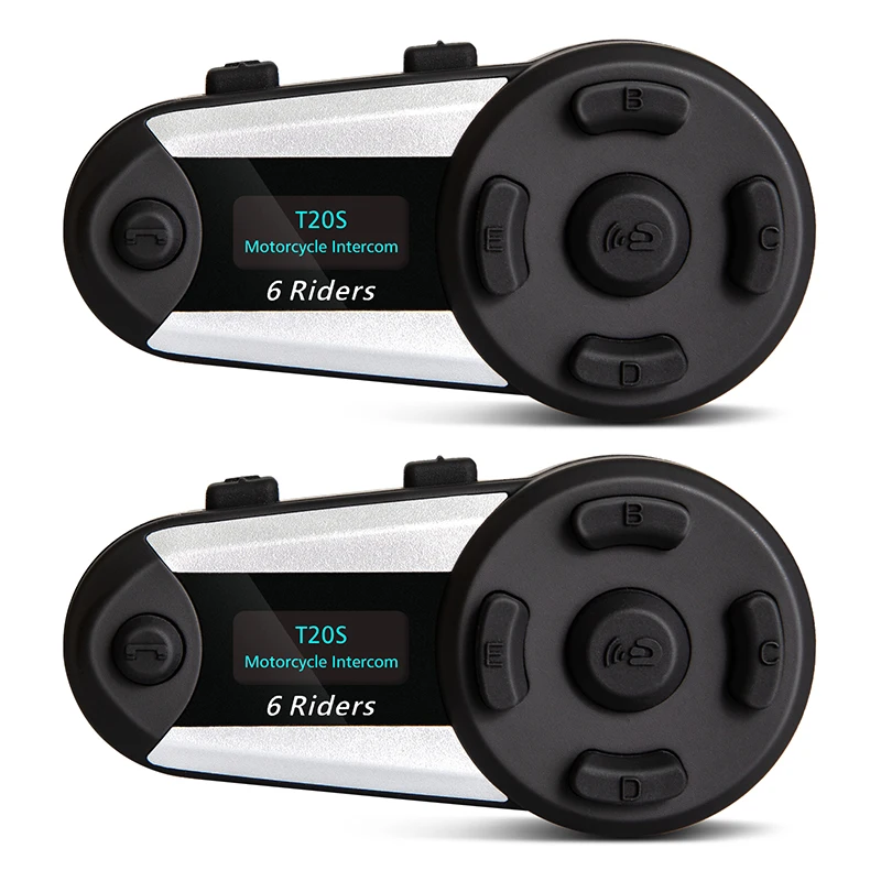 

Intercom Motorcycle Bluetooth helmet Headset Intercom Wireless Bluetooth for Helmet Intercomunicador Interphone 6 Riders FM LED