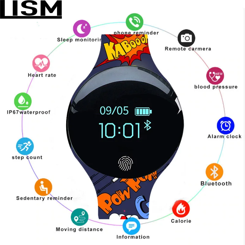 

Color Touch Screen Smartwatch Motion detection Smart Watch Sport Fitness Men Women Wearable Devices For IOS Android KidsChildren