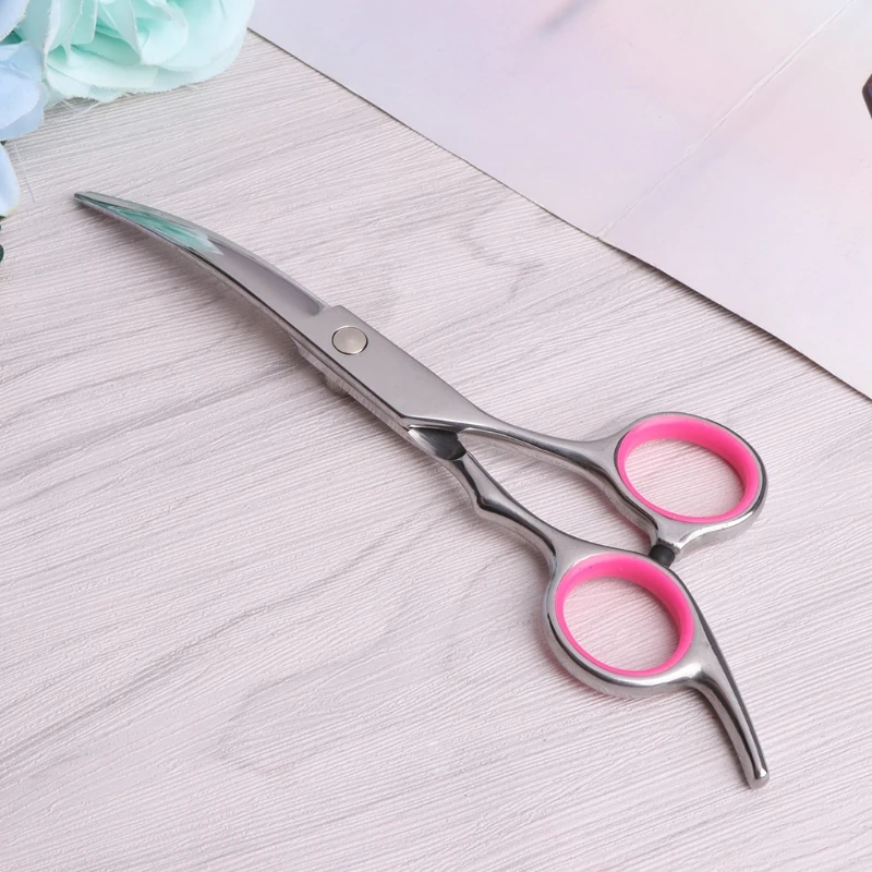 New 6" Stainless Steel Pet Gromming Curved Blade Scissors Dog Cat Cutting Hair Scissors Barber