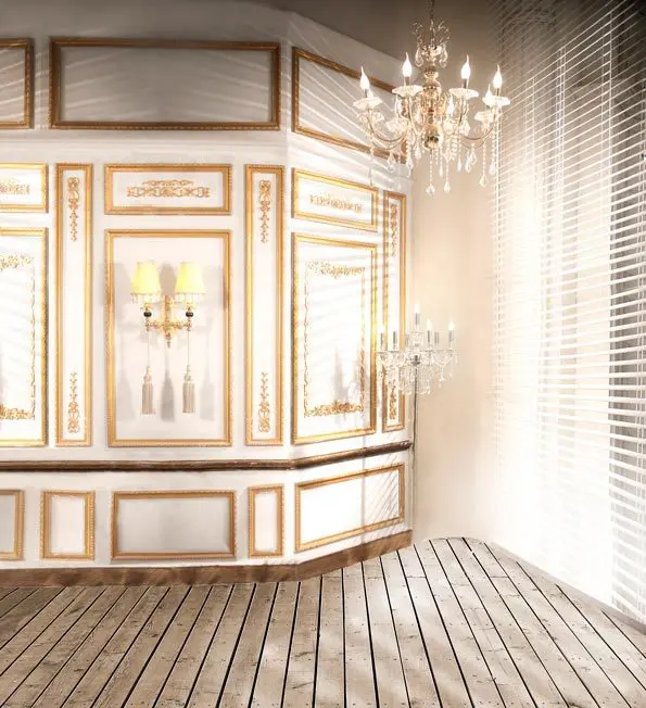 Wood Frame Wall 8x12ft light shutter window golden frame wall wooden floor wedding Wood Frame Wall 8x12ft light shutter window golden frame wall wooden floor wedding