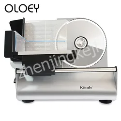 Electric Meat Slicer Automatic Slicer Cutting Bread Machine Detachable Alloy Stainless Steel Knife 200W Adjustable Thickness