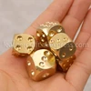 1pcs Solid Brass Bar Games Dice Manual Polishing Six Sided Home Bar Party Supplies 2 Sizes 13mm/ 15mm ► Photo 2/5