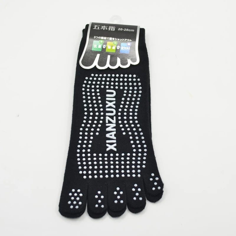 Yoga Socks Men Cotton Breathable Non-slip Massage Five-finger 5 Toe