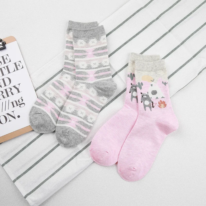 

[PEONFLY] Elegant Lovely Cartoon Sweet Cotton Women Socks Cute Animals Character Ladies and Female Socks Casual Short Socks