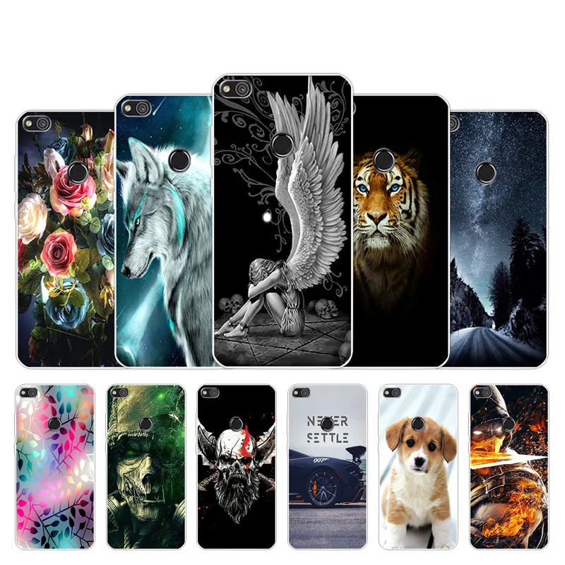 

Soft Silicon Case For Huawei P8 lite 2017 5.2" Back Cover Lovely Design For Huawei Honor 8 lite / P9 Lite 2017 Protection