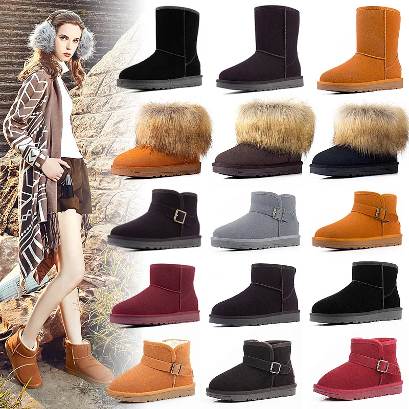 

Winter Warm Boots With Platform For Women 2018 Fashion Famous Brands Designer Style botas mujer Winter Cotton Shoes