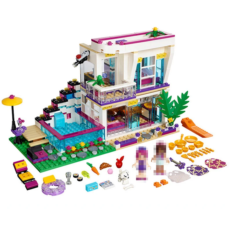 

Lepin 01046 644Pcs Girl Friends Club Star Villa House DIY Model Building Blocks Bricks Toys for Kids gifts Compatible 41135