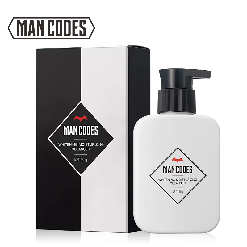 Mancodes 150g Для мужчин Отбеливающее увлажняющее очищающее средство масляной Управление лица Очищение пор богатых пенообразующих увлажняющая маска для лица Очищение