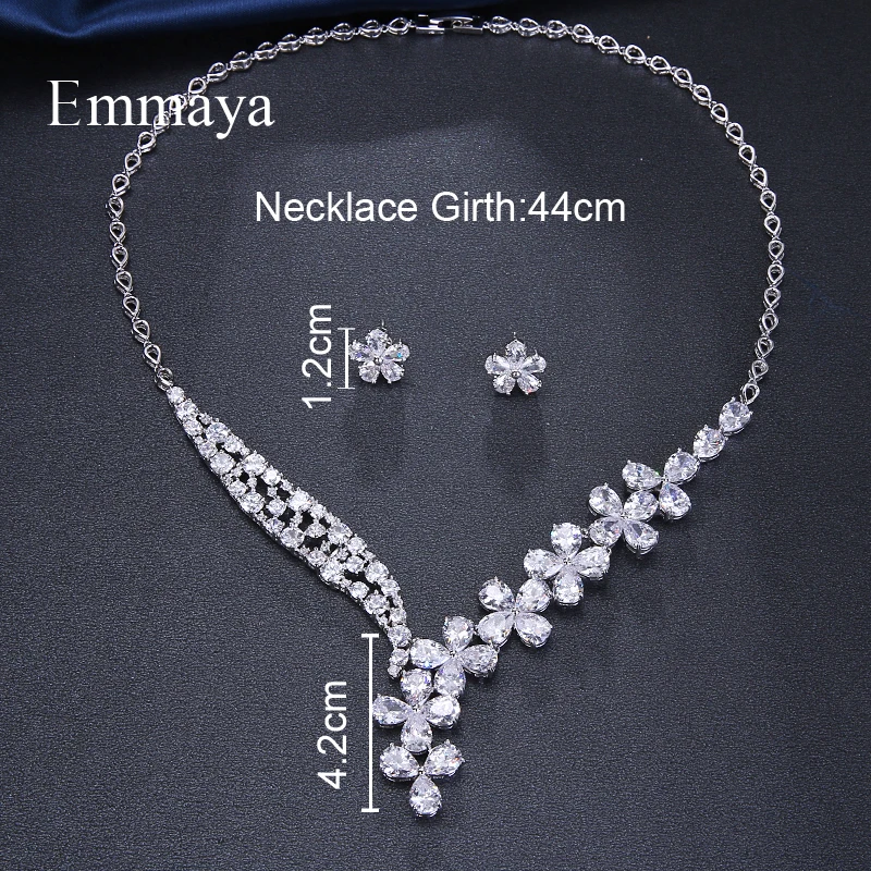 Emmaya Bijoux Femme Ensemble, Свадебные Ювелирные наборы для женщин, сверкающий AAA циркон, медь, Модный Ювелирный Набор для подружки невесты, подарок