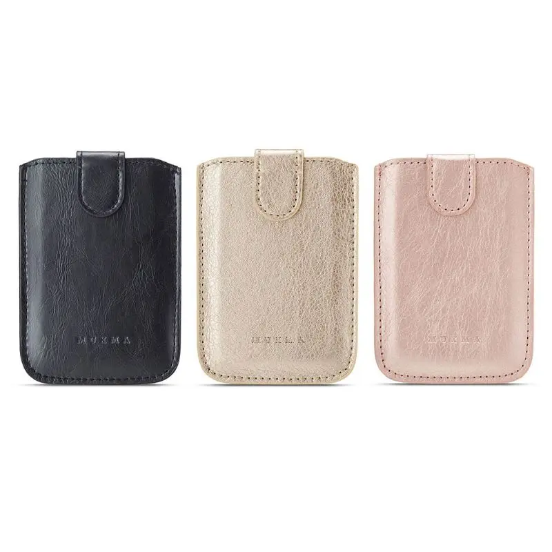 

High Quality PU Leather Wallet Card Bag Adhesive Holder Case Pouch Sticker for Cell Phone