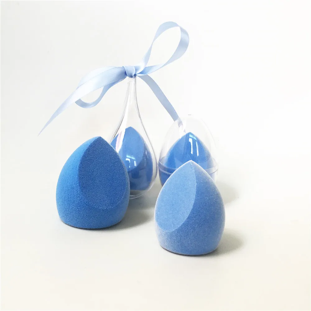 

bdbeauty Velvet Mircofiber Makeup Blending Sponge - Blue 3-Side - Soft Cosmetic Applicator for Cream Liquid Foundation & Powders