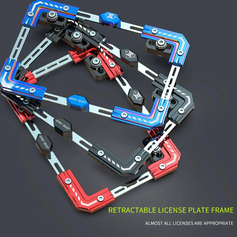 

3 Colors 2 Size Universal Motorcycle License Plate Holder Number Bracket Frame for Professional Modification Decoration