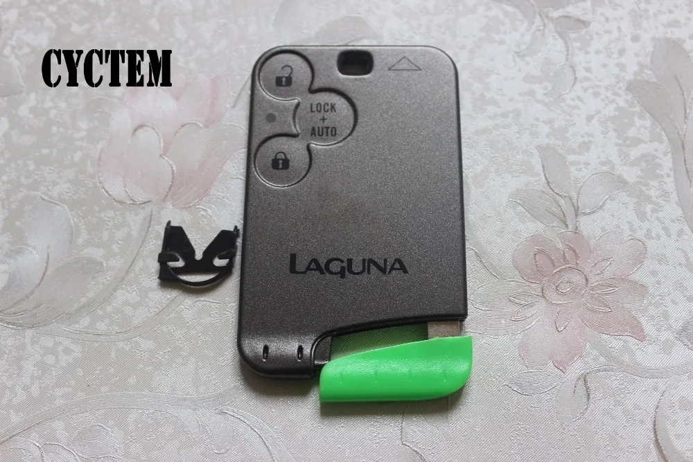 

CYCTEM 3 Buttons Car Remote Key Fob Case Smart Card Cover Blank Shell Fit For Renault Laguna With Blade + Free Shipping