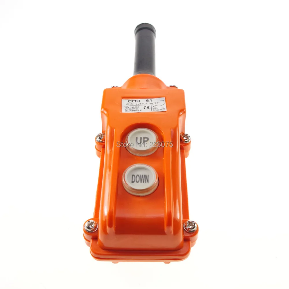 

Free shipping COB-61 For Hoist And Crane Pendant Control Station Push Button Switch UP-Down