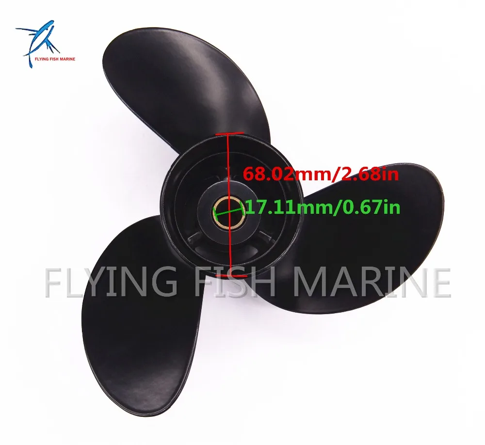 

2-Stroke 4-Stroke 8.5x9 Pitch 12 spine Outboard Engine Aluminum Propeller For Tohatsu Nissan 8HP 9.8HP Boat Motor 8.5 x 9