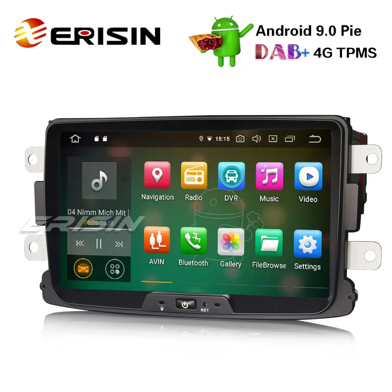 Cheap Erisin ES7929D 8" Android 9.0 Car GPS Sat Nav DAB+ DVR for Renault Dacia Duster Logan Sandero Dokker 2