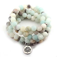 108 Mala Bracelet Fashion Jewelry For Men Women Matte Frosted Natural Stone Beads Lotus Buddha Charm Yoga Bracelets Necklace 108 Mala Bracelet Fashion Jewelry For Men Women Matte Frosted Natural Stone Beads Lotus Buddha Charm Yoga Bracelets Necklace