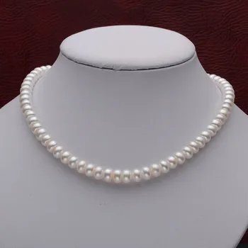 

Sinya freshwater Pearls strand necklace Fashion Jewelry for women 17inch 43cm torque 925 silver clasp 2016 Hot sale for Mom girl