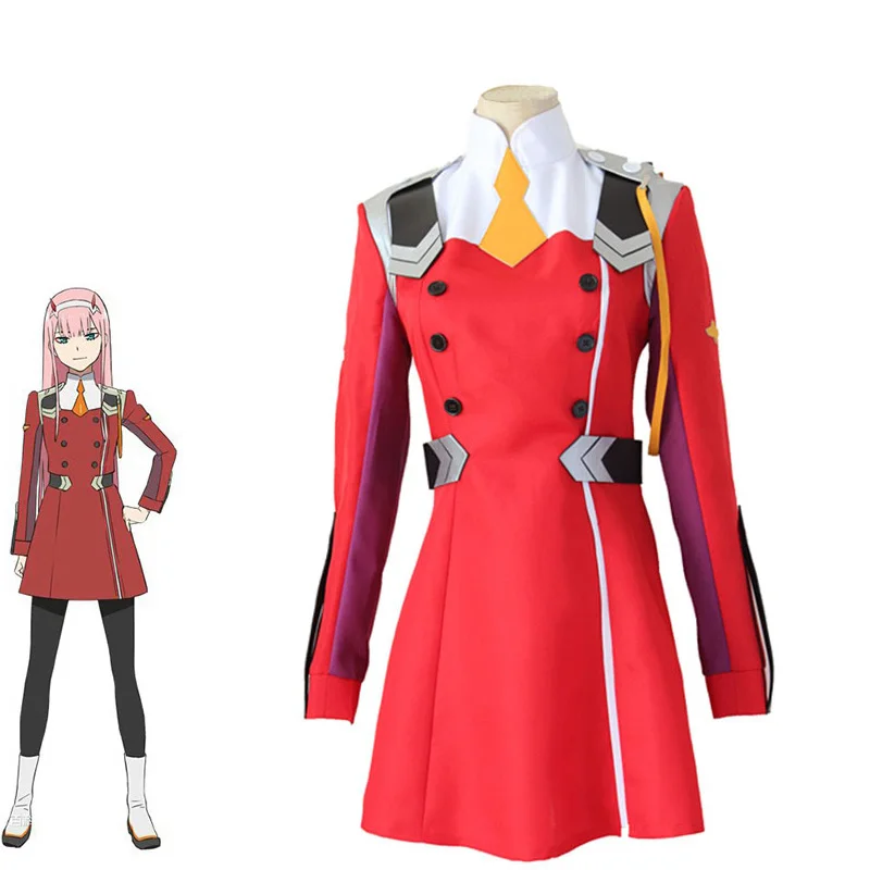 Костюм для косплея DARLING 02 Zero Two аниме Дарлинг во франксе DFXX женский костюм (платье +