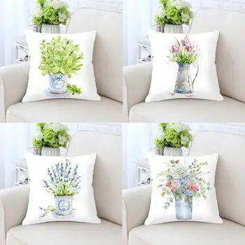 

Small Fresh Flower Cushion Green Pot Plant Cute Animal Elephant Fox Deer Cat Salmon Horse Bear Rabbit Throw Pillows For Home