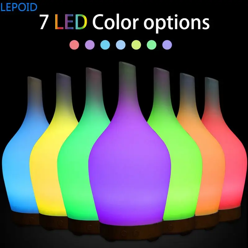 

Lepoid Air Humidifier Essential Oil Aromatherapy Diffuser Car Air Freshener Cool Mist Maker Night Light Humidifier100ml