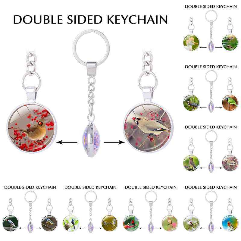 Love Birds key chains Animal key holder Jewelry stainless steel