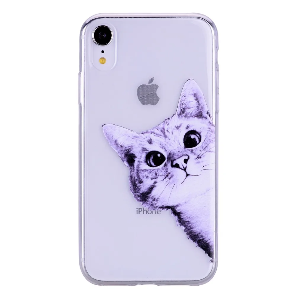 Мягкий силиконовый корпус TPU для iphone XS XR XS Max 7 Plus 8 плюс Чехол милый Одуванчик Бабочка девушка Единорог узор принципиально Капа