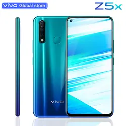 Vivo Z5x 6,53 дюймов 4 Гб 64 Гб мобильный телефон Восьмиядерный Snapdragon 710 16MP двойная камера 5000 мА батарея мобильного телефона