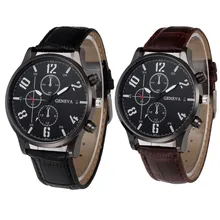 2017 Business Classic Men Watches Leather Band Analog Quartz Wrist Watch Brand Luxury Sport Digital Relogio Masculino Saat Gift