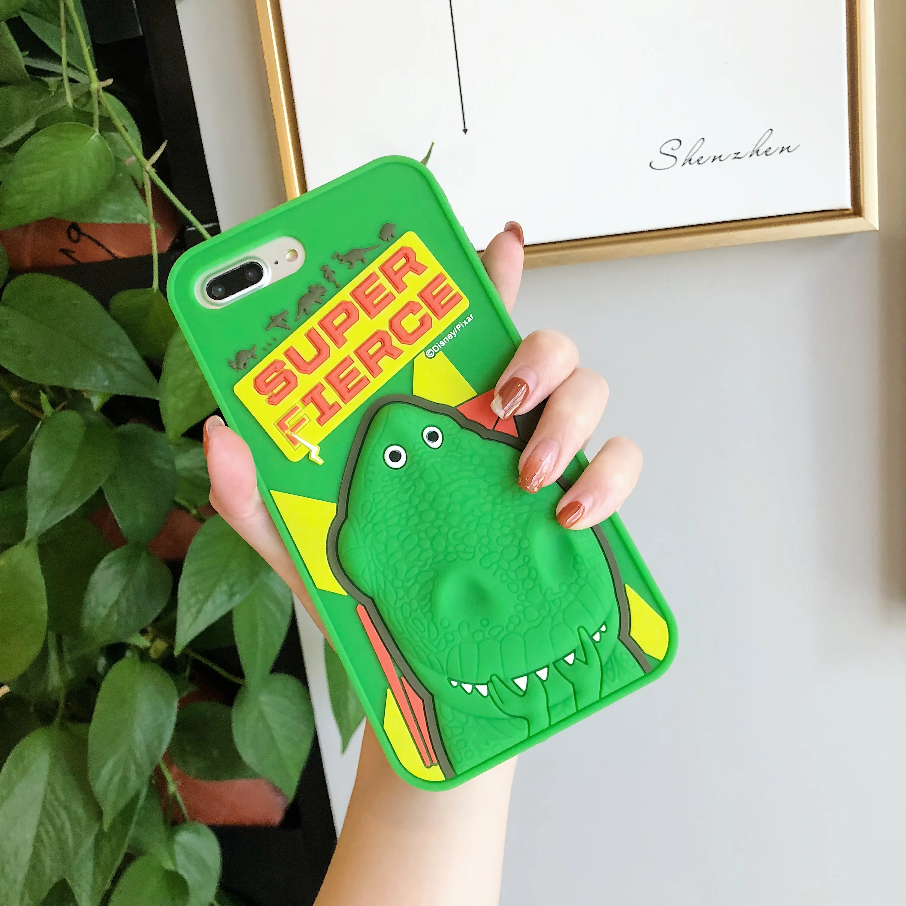 Силиконовые чехлы для Apple Iphone 5S Se 6 6s 7 8 Plus мультяшный милый Toy Story Rex Зеленый Динозавр чехол для IPhone X XR XS MAX