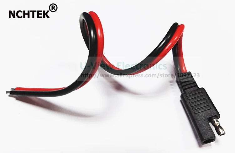 

NCHTEK SAE Power Automotive Extension Cable 2 Pin with SAE Connector Cable Quick Disconnect About 30CM/Free Shipping/4PCS