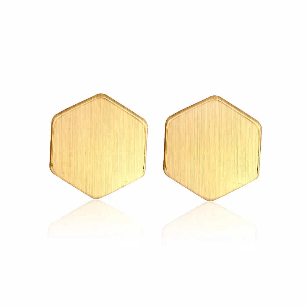 yiustar New Fashion Hexagon Geometric Earrings for Women Geometric Small Earrings Party gift