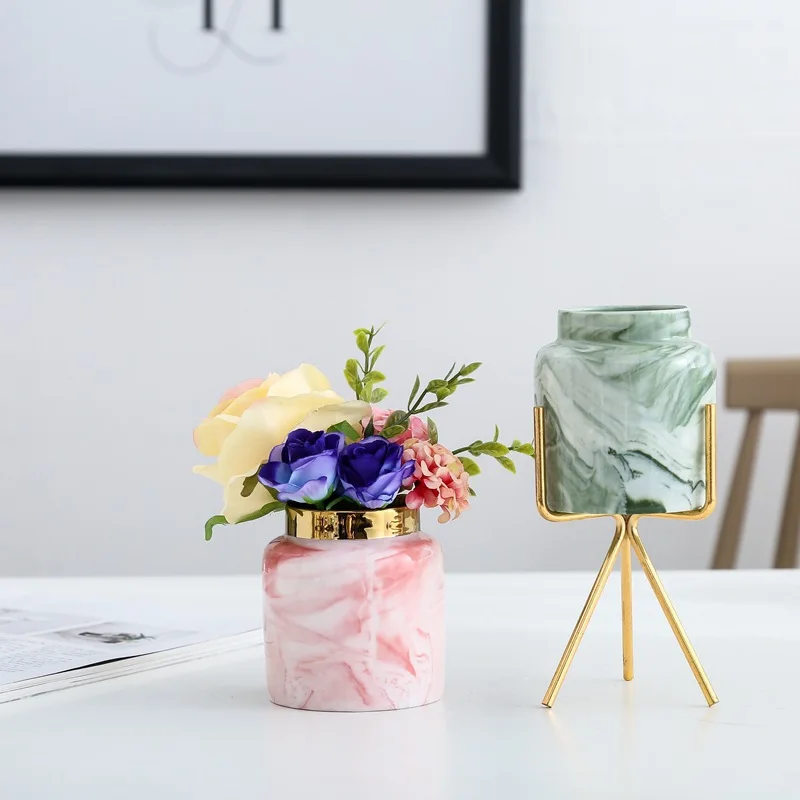 1 Набор в скандинавском стиле, керамическая подставка-ваза, маленький цветочный горшок, кашпо для цветов, карандаш для растений, Кисть для макияжа, органайзер для хранения