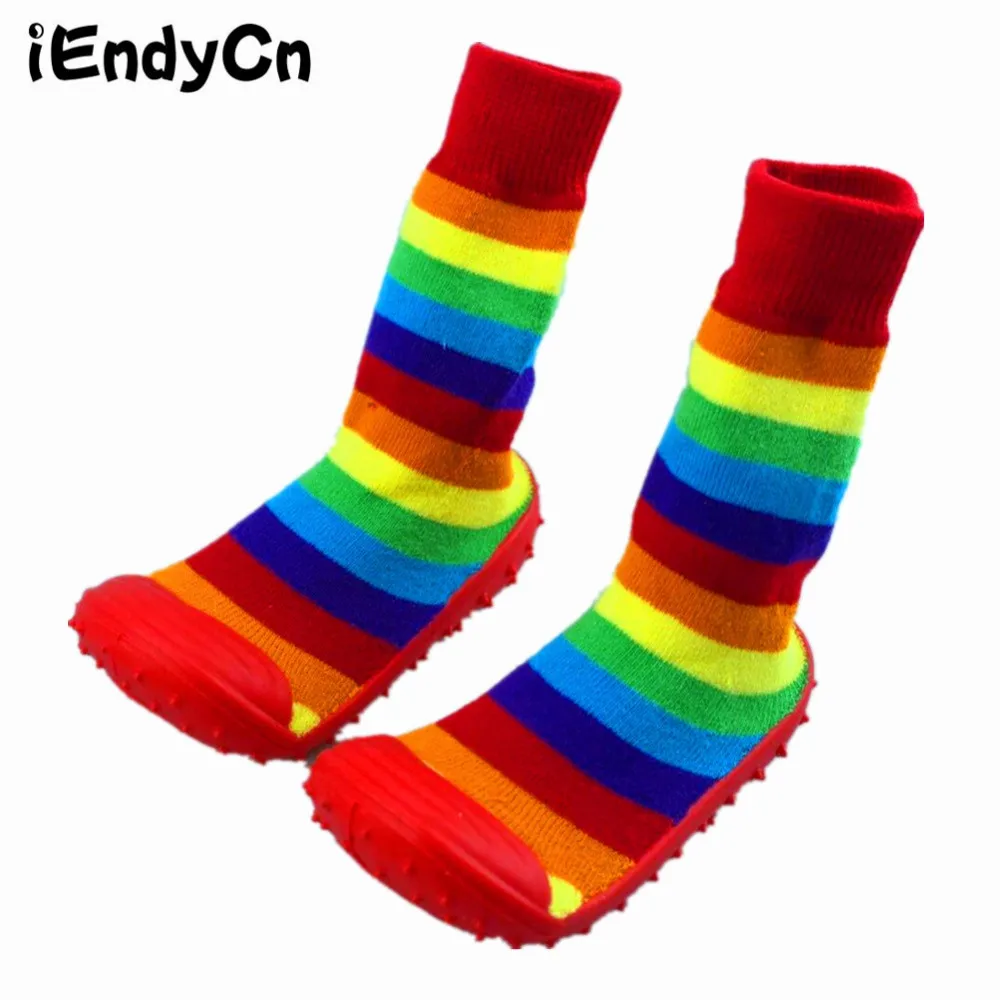 iEndyCn Baby Socks With Rubber Soles Cotton Socks Knee Girl Boy Baby