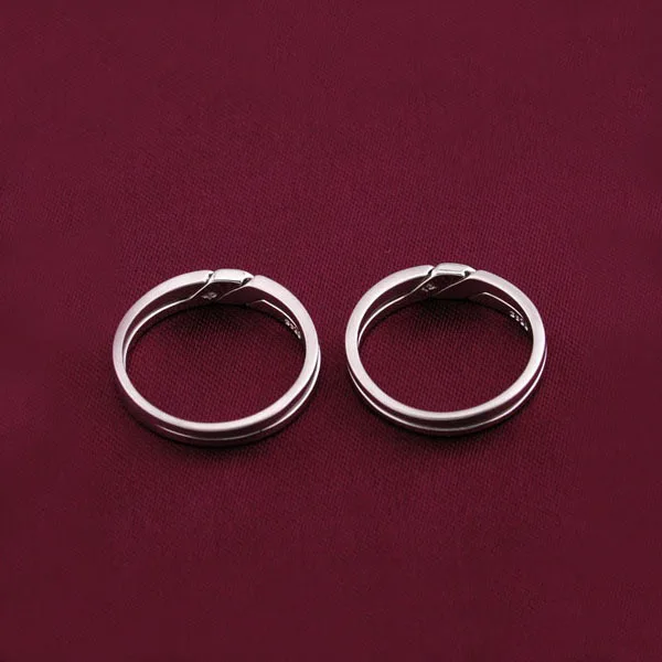 Wedding Jewelry Detail Rings For Women Jewellery Gift 925 Sterling Silver Couple Ring One Pcs (JewelOra Ri100496)